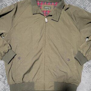 Men's Orvis Weatherbreaker Bomber Style Jacket in Olive Green Sz Large MSRP $260